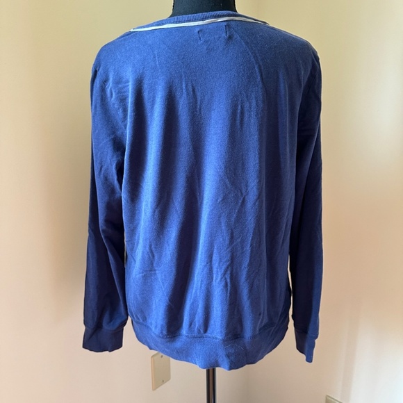 **KATE SPADE* Blue Long Sleeve "In Your Dreams" Sleep Shirt Size Medium - Picture 4 of 8